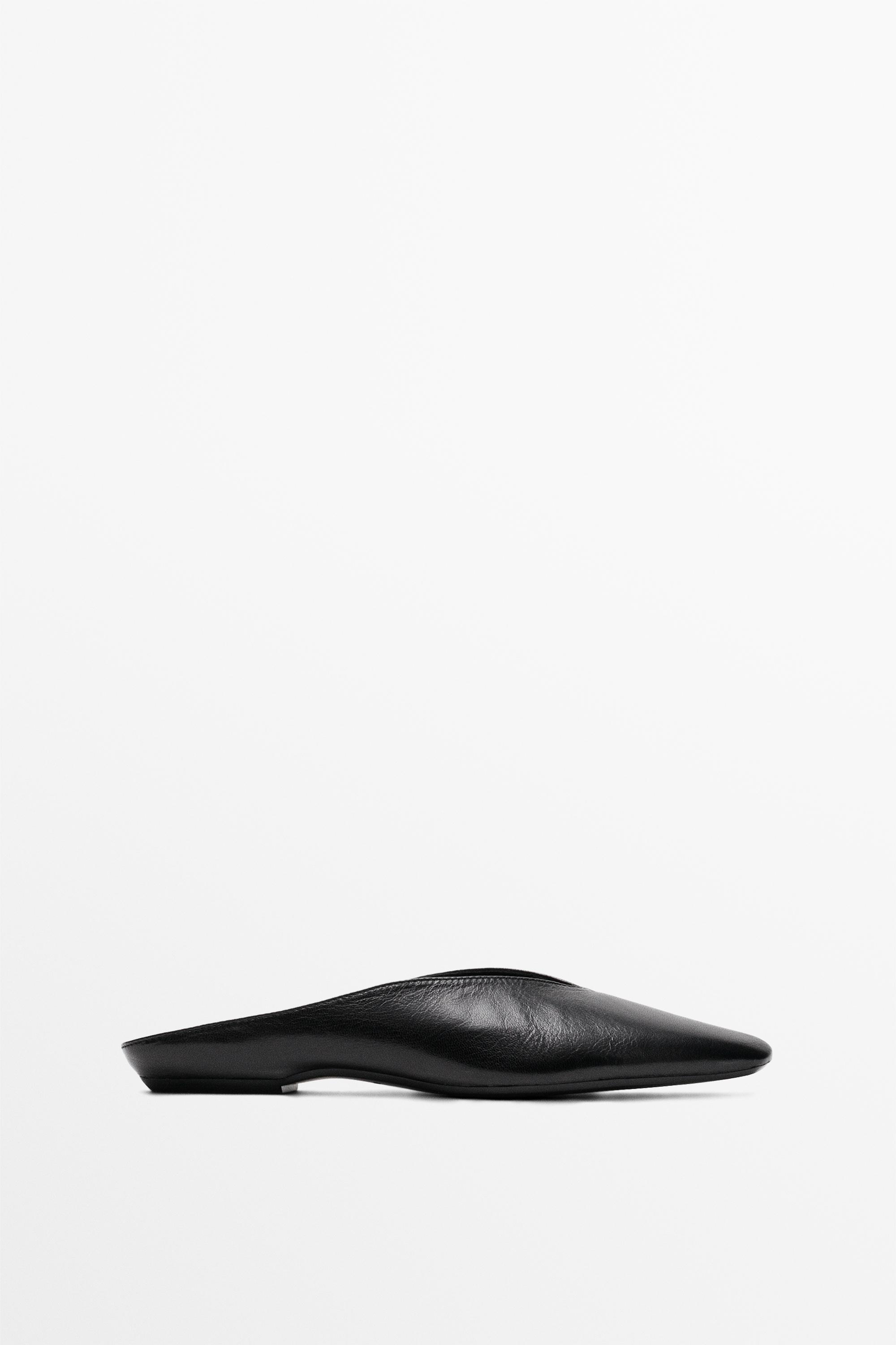 Soft leather mules